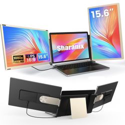 Updated Laptop Screen Extender,15.6" Portable Triple Monitor for Laptop up to 17.3" with IPS FHD 1080P Display, Detachable Laptop Extended Monitor Com