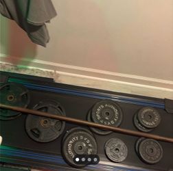 Gym plates and bar