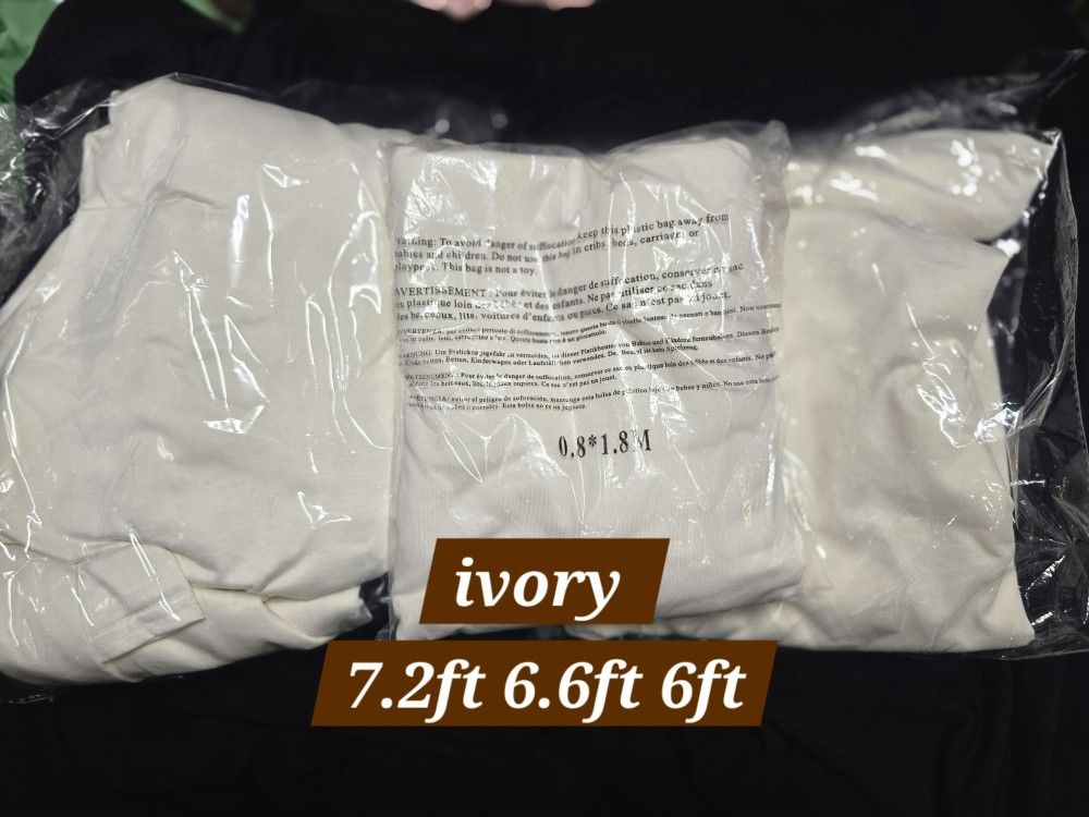 Ivory Arch Covers Spandex New 3 Pack Party Decorations. 7.2ft 6.6ft 6ft