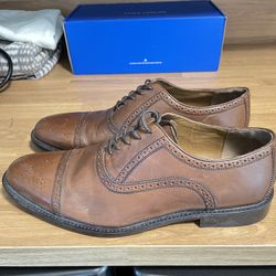 Mens Johnston Murphy Sz 13 Brown cognac Oxford Dress shoes