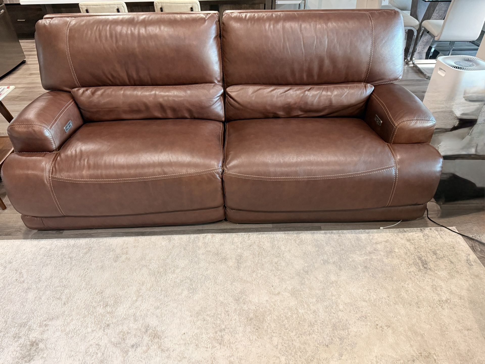 Electric Reclining Leather sofa
