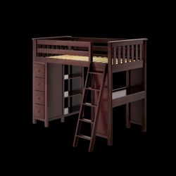 Bunk Bed With Desk And Book Shelf