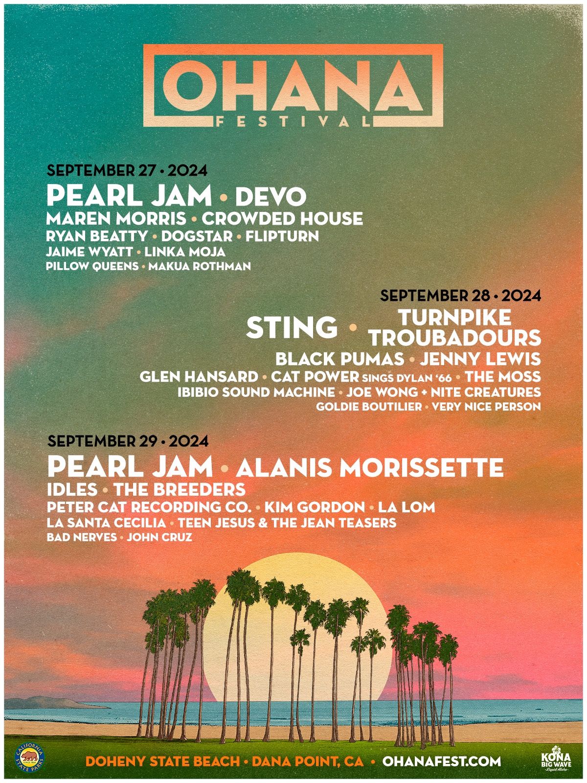 2 Saturday VIP Ohana Festival Tickets