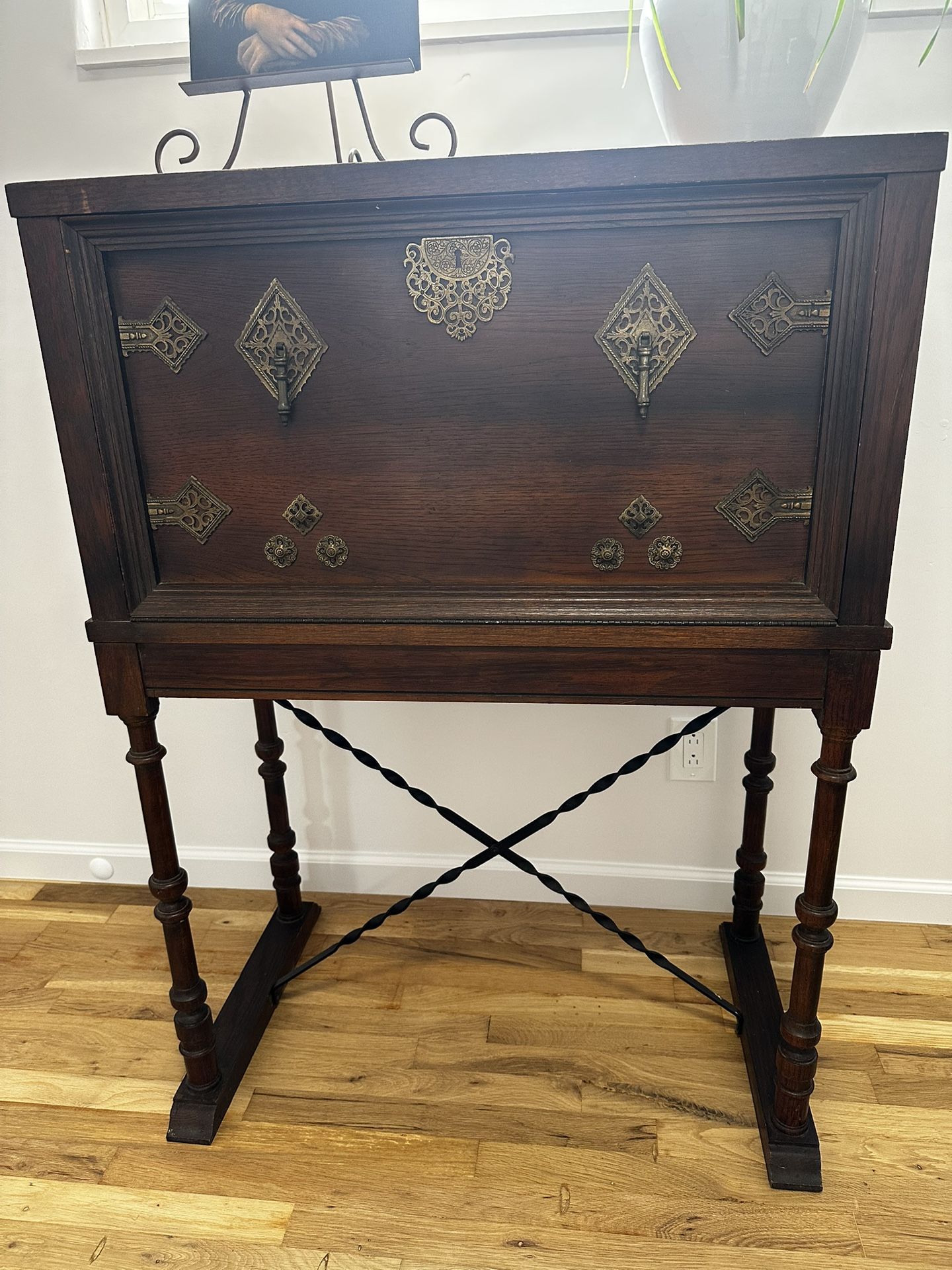 Antique Chest Drop Down Desk