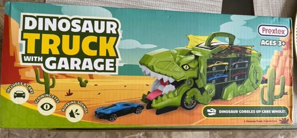 Dinosaur Truck Garage Set