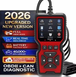 Advanced OBD2 Scanner Tool - Professional Code Reader & Scan Tool for Live Data, Check Engine Light, And Diagnostic Code Reading - Ideal for Mechanics