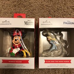 Hallmark ornaments. Minnie mouse in frozen