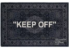 Off White “keep Off “ Rug
