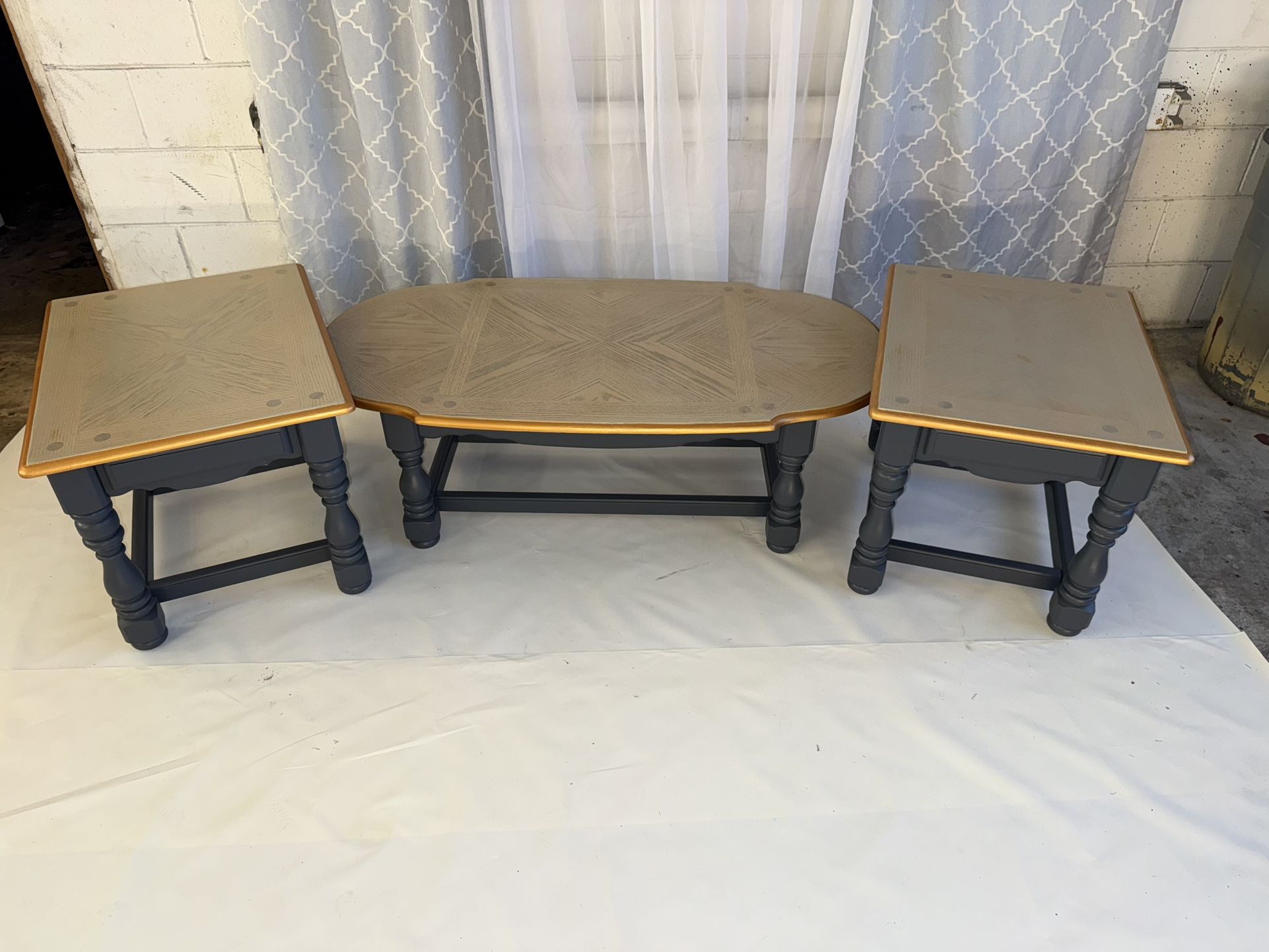 3 Piece Living Room Table Set