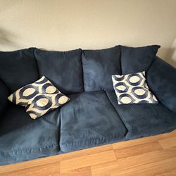 Blue Suede Couch