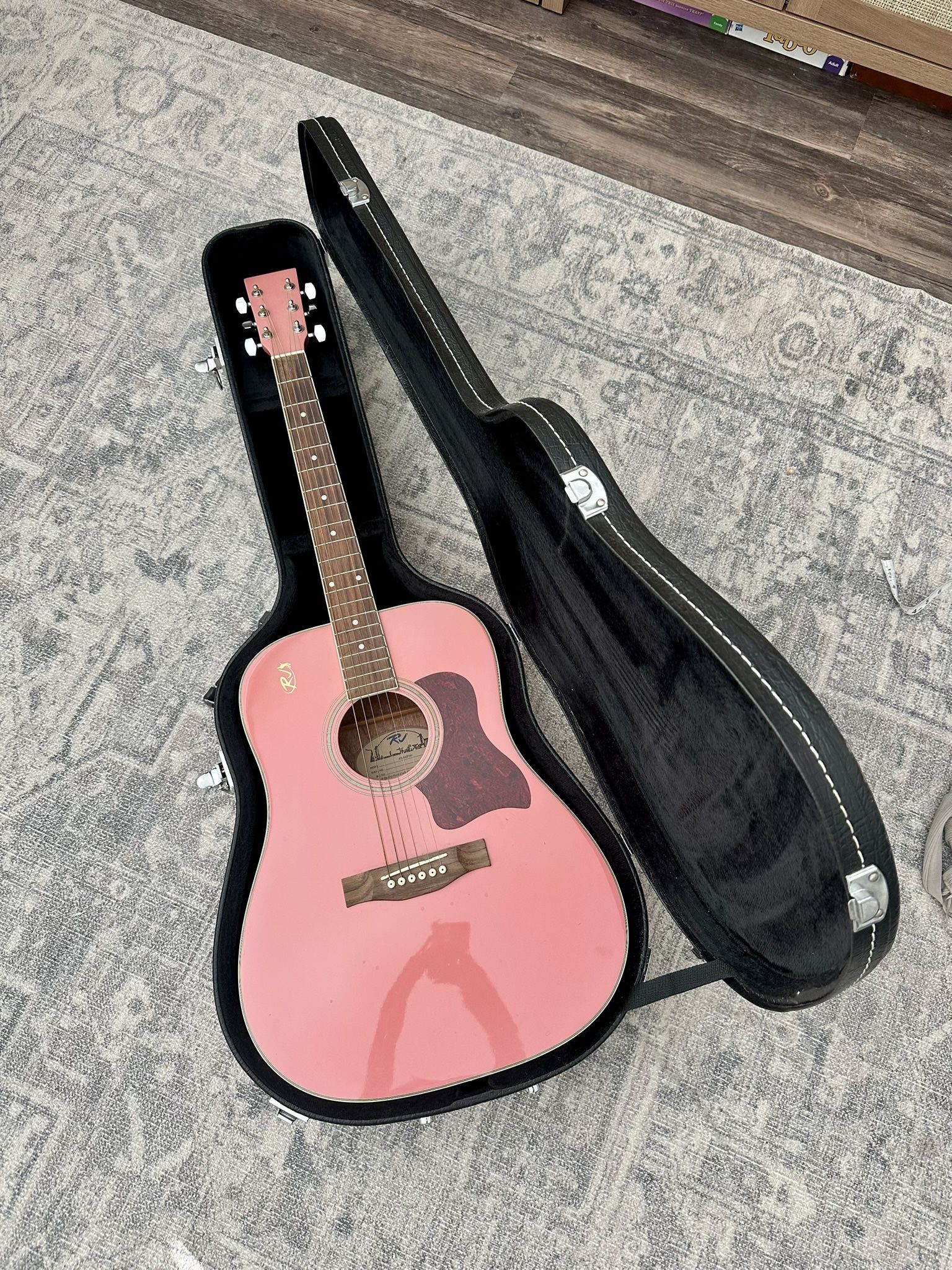 RJ Acoustic Guitar + Case - Like New Condition
