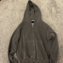Grey zip up hoodie
