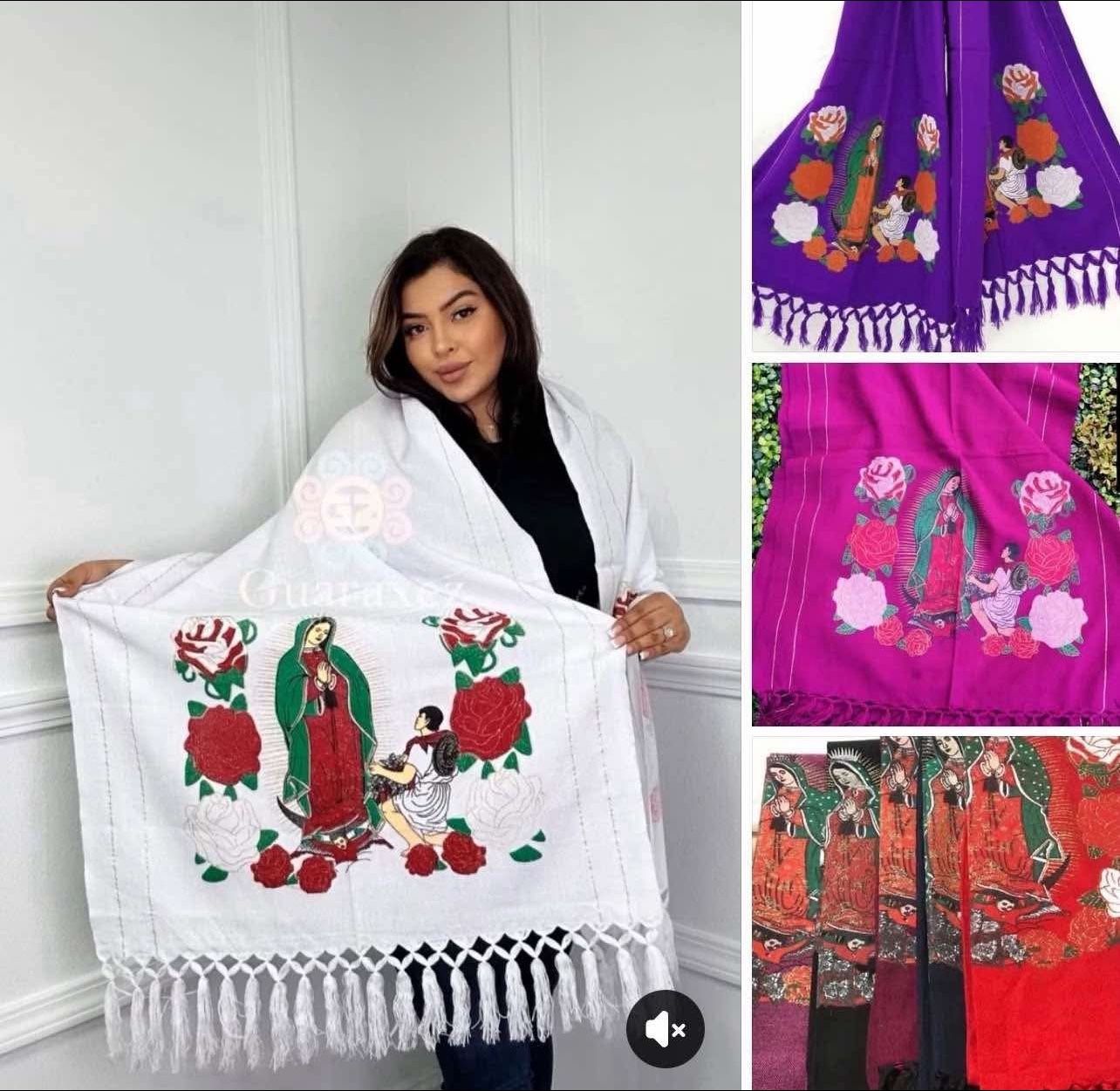 Rebozos , Virgen de Guadalupe - Virgin de Guadalupe Shawls