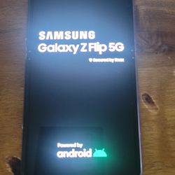 21) GALAXY Z FLIP 1. BRONZE COLOR. UNLOCKED FOR ANY CARRIER. 256GB HARDDRIVE AND 8GB RAM. HAS A BLACK DOT AROUND AREA WHERE SELFIE CAMERA IS LOCATED (