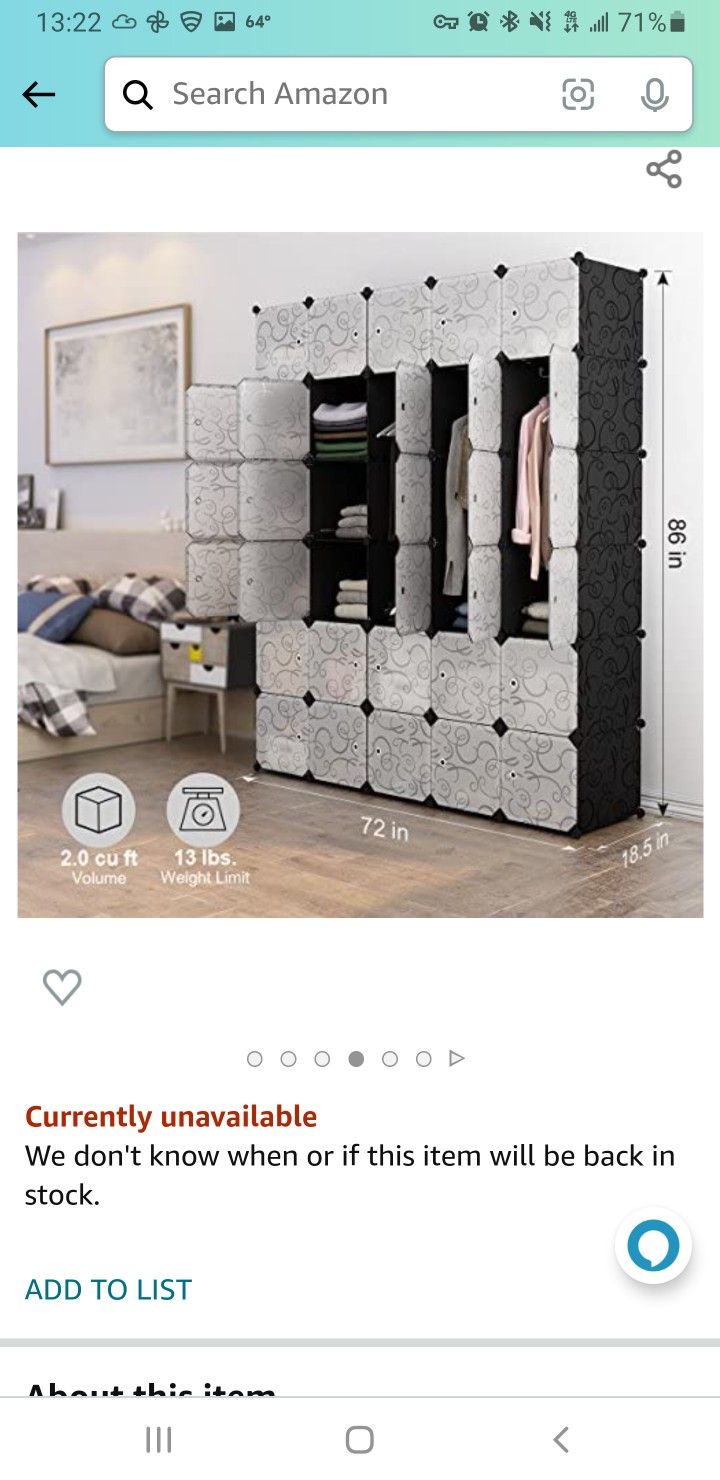 Langria 30 Cube DIY Modular Shelving Storage Organizer