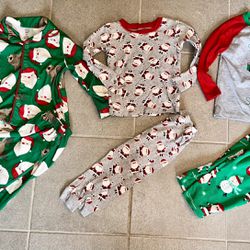 3T Santa & Reindeer Fleece Pajamas