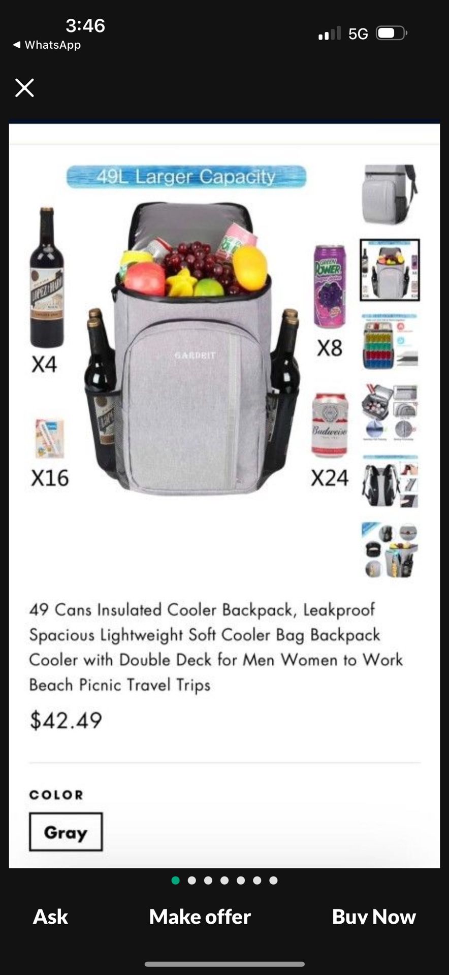 Cooler Backpack Brand New