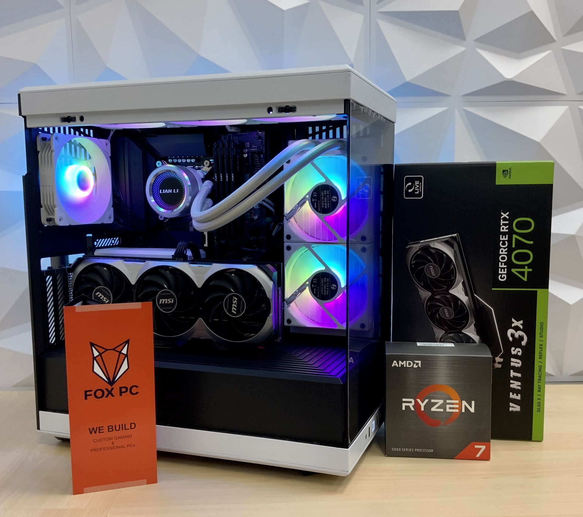 🦊 FOX 18 🦊 FINANCE AVAILABLE + 1 YEAR WARRANT 🦊 FOX CUSTOM GAMING | PROFESSIONAL PC | DESKTOP | RIG | AMD RYZEN 7-5800X | RTX 4070 | 64 GB DDR4 RAM