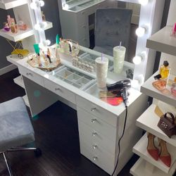 New Glass Top Make Up Vanity