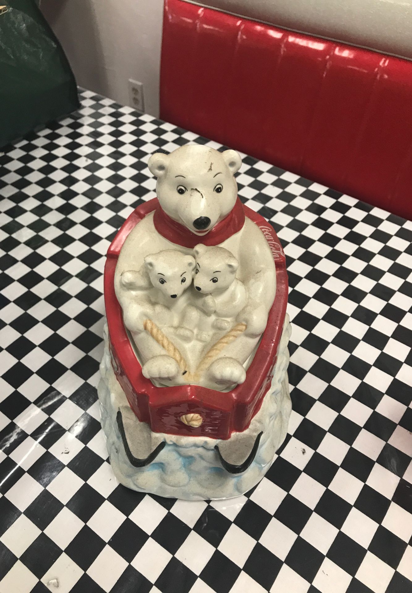 Coca-Cola sled cookie jar for sale