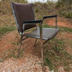 Vintage Chrome Desk Or Office Chair 