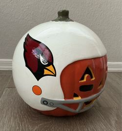 NEW Arizona Cardinals Ceramic Halloween Pumpkin Fall Autumn NFL Decoration