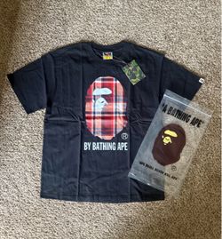 A Bathing Ape BAPE Plaid Ape Head T-Shirt