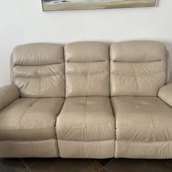 Genuine Leather Couch From Macy’s (w/ 2 recliner)