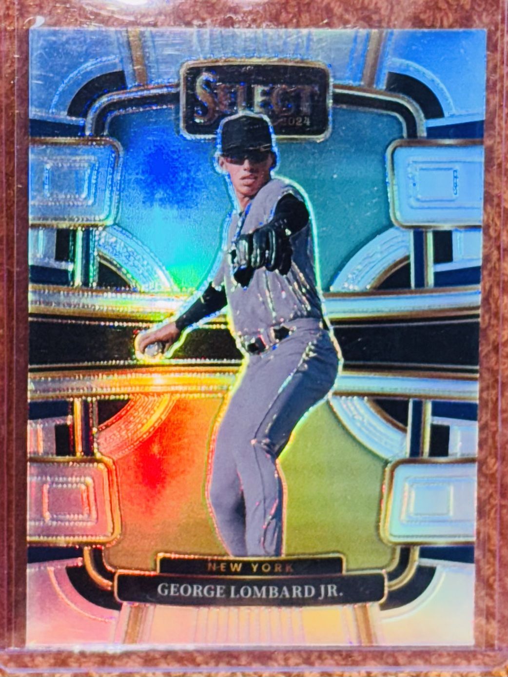 George Lombard Jr 2024 Panini Prizm Chrome #92 Silver Rainbow Holo RC
