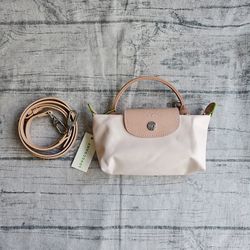 Longchamp Light Pink Mini Crossbody Bag 