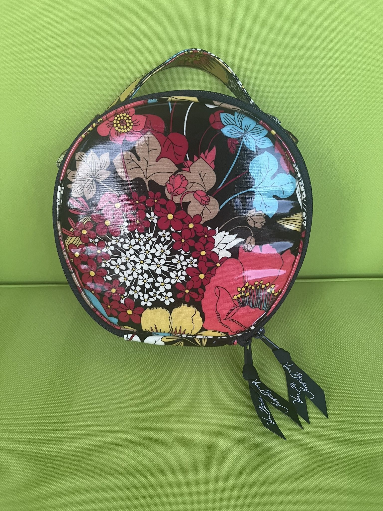 Vera Bradley Hat Box Style Cosmetic Bag-Happy Snails