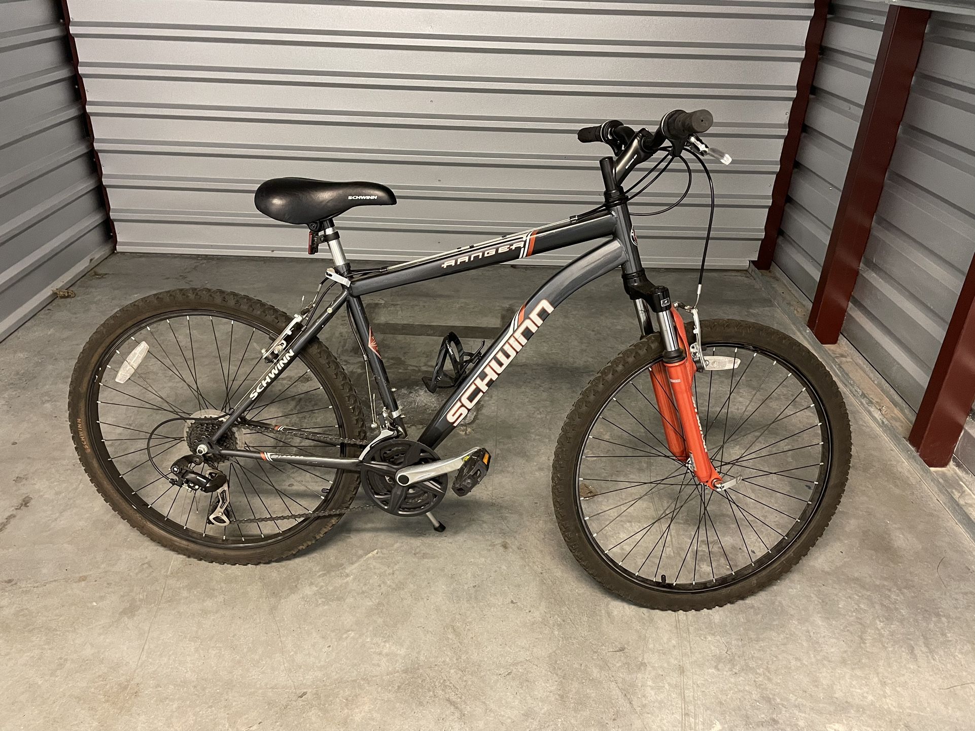 Grey Schwinn Ranger Mountain Bike