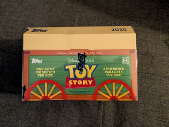 2025 Topps Disney Pixar 30 years of toy story factory sealed hobby box in hand Father's Day gift present
