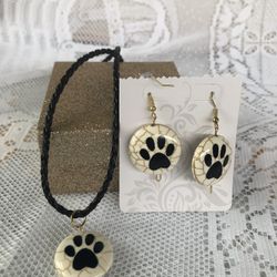 Collar Y Aretes De Perrito!!