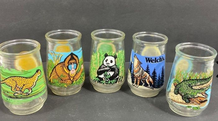 1990s Welch’s Endangered Species Jelly Jar Glasses