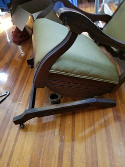 Antique spring rocker project chair