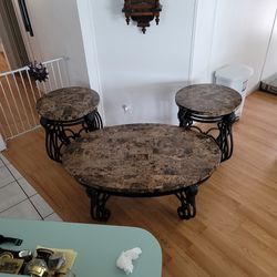 Marble Coffee Table & Lamp Tables
