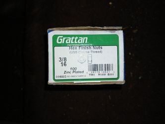 3/8 - 16 NC, Coarse, Plated Hex Nuts,  100 pcs
