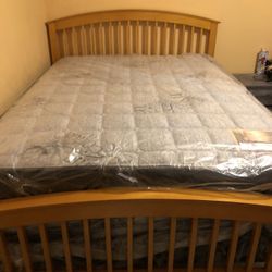 Full Size Bed With New Mattress And Boxspring Included