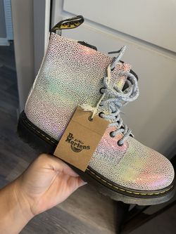 Never Worn Size 3 In Big Kids Dr. Martens Rainbow