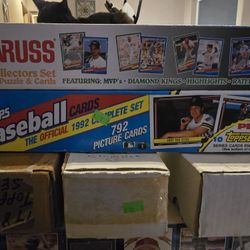 5 Single Row Boxes Of Baseball And Some Golf Cards