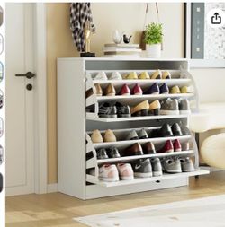 Modern white true cabinet with two flip drawers new