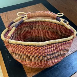 Basket, African, Woven, Carry All, Shopping Bag, Shopping Basket 
