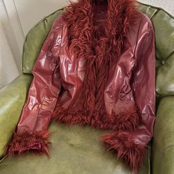 Vintage Red Leather Jacket 