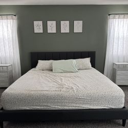 King Size Bed Frame with Mattress 