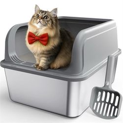 New stainless steel cat litter box