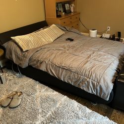 aysan upholstered low profile platform bed by wade logan