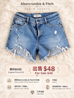 Abercrombie & Fitch Denim Shorts Size 8