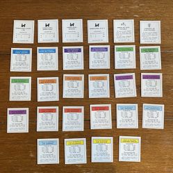 Vintage Spanish Monopoly Game Replacement Property Title Deed Cards - Complete Set of 28