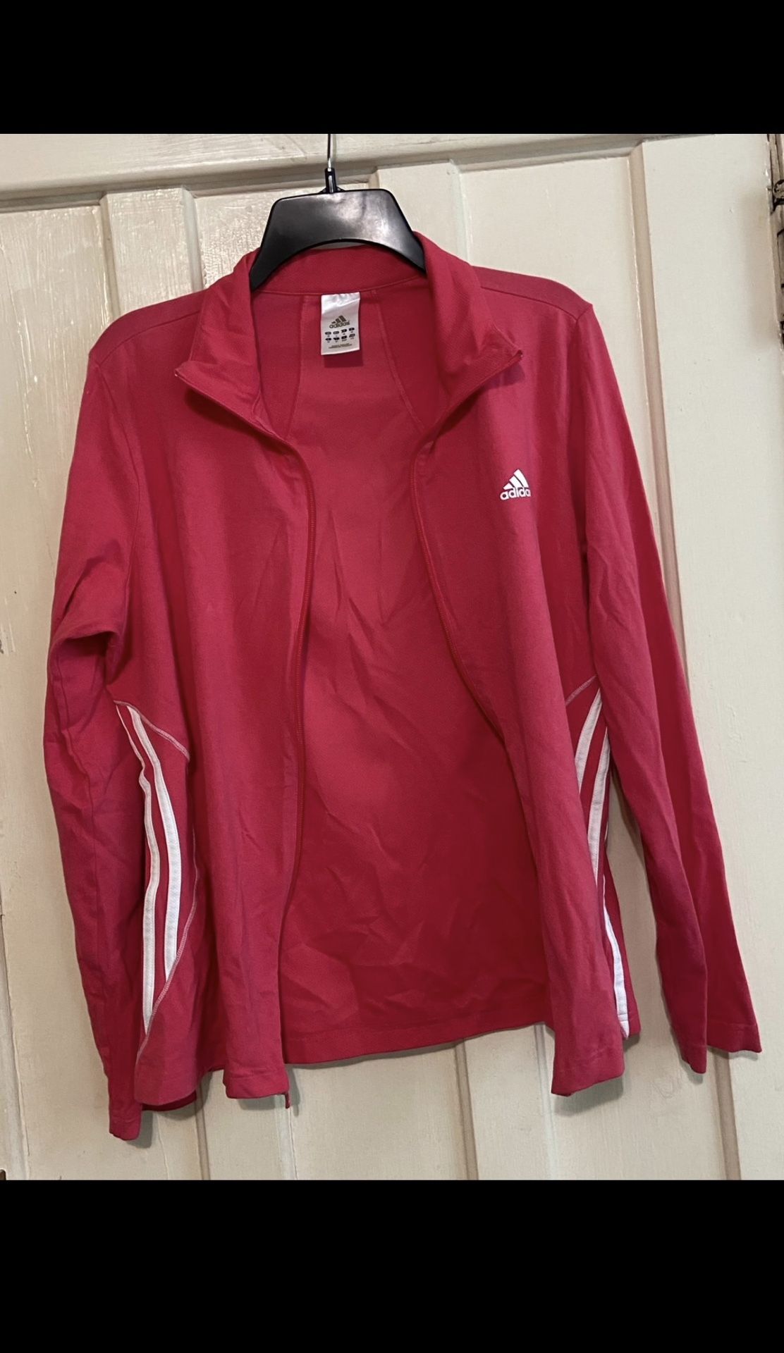 Adidas women’s track jacket size Large